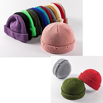Opreng Unisex Warm Knit Skull Cap Hip-hop Slouchy Ripped